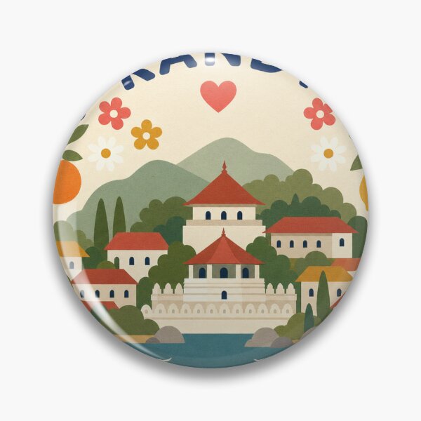 Item preview, Kandy Sri Lanka Travel Souvenir Modern Folk Art designed and sold by VisualArtsOasis.