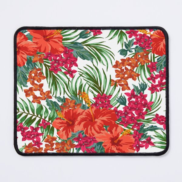 Item preview, Red Hibiscus and Tropical Botanical Pattern designed and sold by Johnnies.