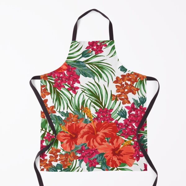 Item preview, Red Hibiscus and Tropical Botanical Pattern designed and sold by Johnnies.