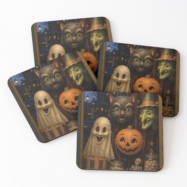 Item preview, 1930s Vintage Halloween Mask Shop Window designed and sold by PixelPanduh.
