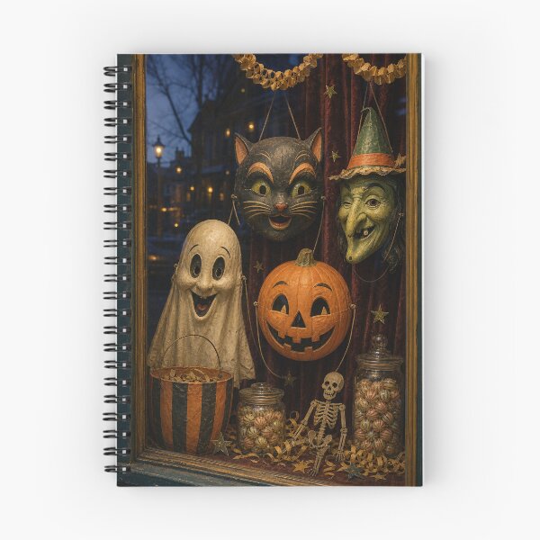 Item preview, 1930s Vintage Halloween Mask Shop Window designed and sold by MeanPanduh.
