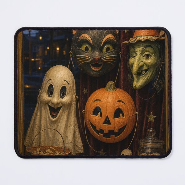 Item preview, 1930s Vintage Halloween Mask Shop Window designed and sold by PixelPanduh.