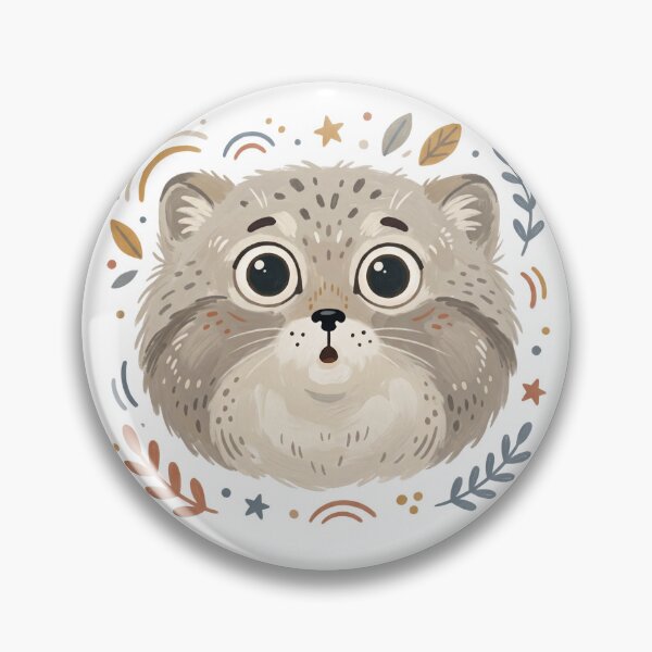 Item preview, Surprised Pallas Cat (Manul) | Cute Wide-Eyed Floof Meme Design designed and sold by HelgaCraftery.