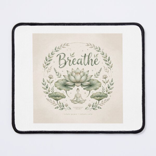 Item preview, Breathe Inhale Peace Exhale Calm Yoga Art designed and sold by Softlife by Harvir.