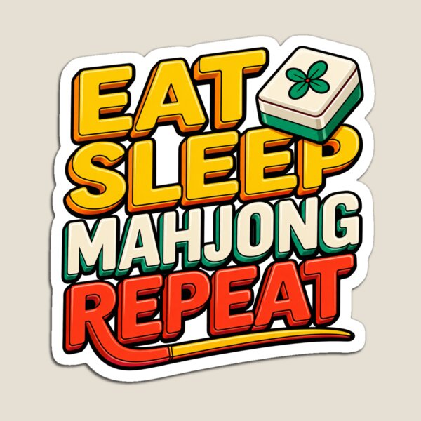 Item preview, Mens Eat Sleep Mahjong Repeat Tile Game Players Performance designed and sold by InkStormPro.