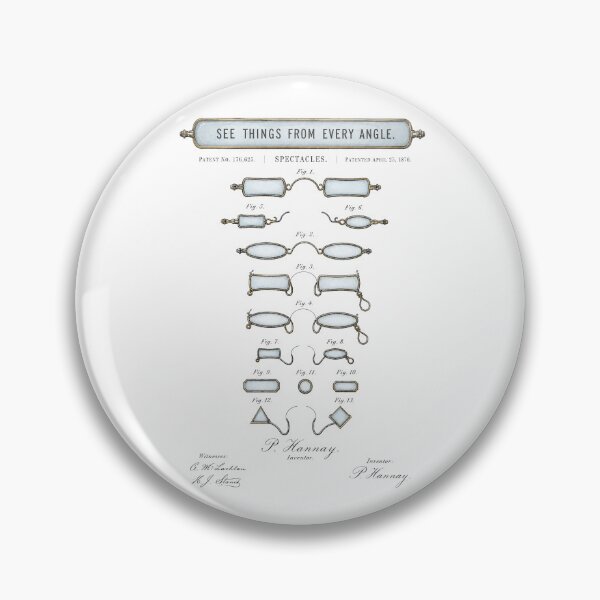 Item preview, Vintage Patent Art | 1876 Spectacles & Optical Invention designed and sold by thepatentstudio.