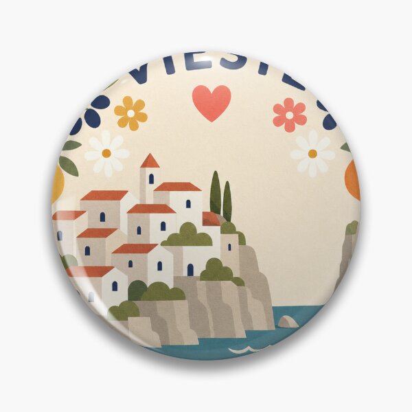 Item preview, Vieste Italy Travel Souvenir Modern Folk Art designed and sold by VisualArtsOasis.