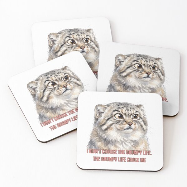 Item preview, The Grumpy Life Chose Me | Funny Pallas Cat (Manul) Meme Design designed and sold by HelgaCraftery.