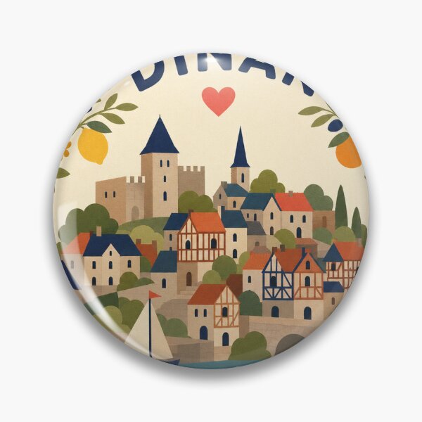Item preview, Dinan France Travel Souvenir Modern Folk Art designed and sold by VisualArtsOasis.