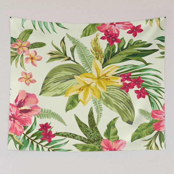 Item preview, Tropical Red and Yellow Floral Pattern designed and sold by Johnnies.
