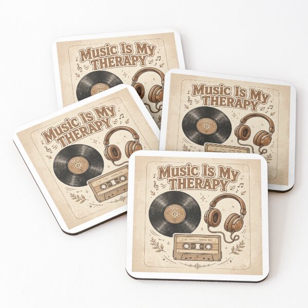 Item preview, Music Is My Therapy Retro Vinyl Record Art designed and sold by Softlife by Harvir.