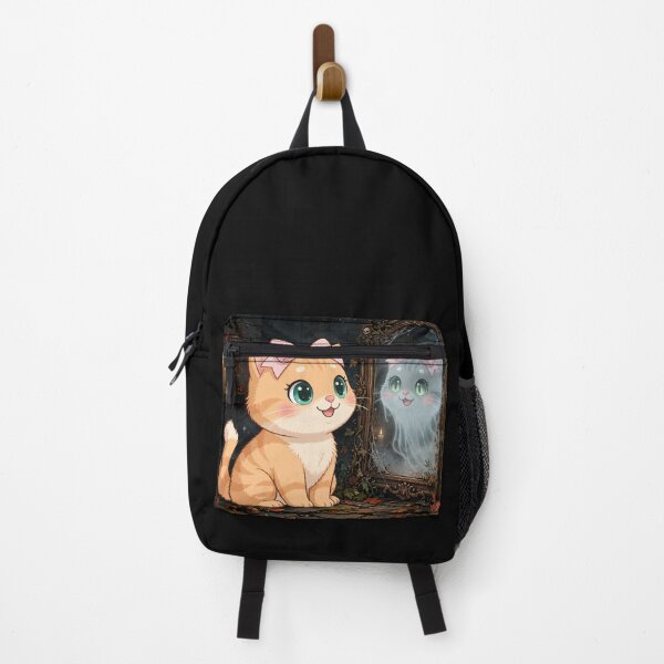 Item preview, Cute Ghost Mirror Cat Haunted Castle Reflection designed and sold by Moody Vibes Studio.