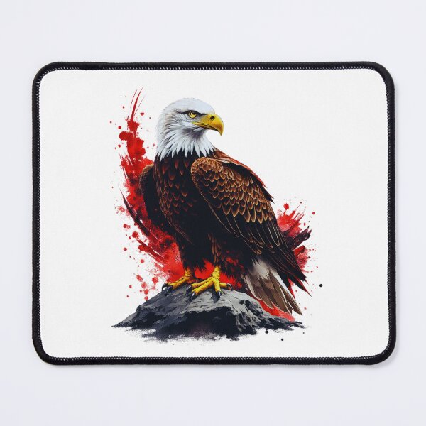 Item preview, Trash‑Polka Eagle – Bold Red and Black Wildlife Design designed and sold by GabeMountainArt.