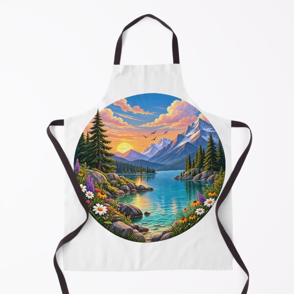 Item preview, Peaceful Mountain Lake Sunset designed and sold by TinyWeird.