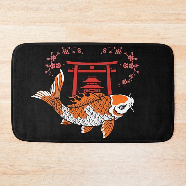 Item preview, Koi Fish With Torii Gate And Sakura - Japanese Irezumi Tattoo Art designed and sold by Surviving Monday Club.