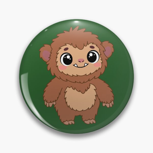 Item preview, Cute Sasquatch Bigfoot Cartoon | Adorable Cryptid Forest Creature designed and sold by Hallowed Artistry.