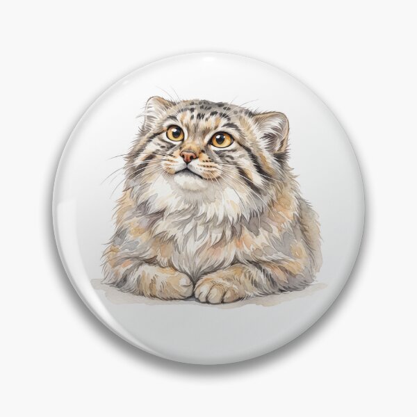 Item preview, Cozy Loaf Manul | Cute Pallas Cat Watercolor Wild Cat Art designed and sold by HelgaCraftery.
