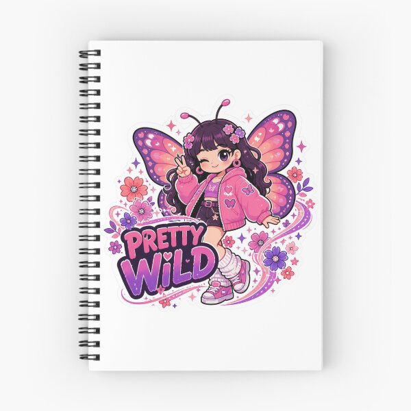 Item preview, Pretty Wild Butterfly Girl Sticker PNG | Cute Pink Purple Kawaii Graphic | Feminine Aesthetic Vinyl Decal | Girly Gift designed and sold by Stylestickers55.