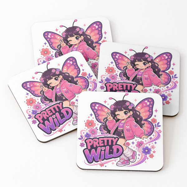 Item preview, Pretty Wild Butterfly Girl Sticker PNG | Cute Pink Purple Kawaii Graphic | Feminine Aesthetic Vinyl Decal | Girly Gift designed and sold by Stylestickers55.