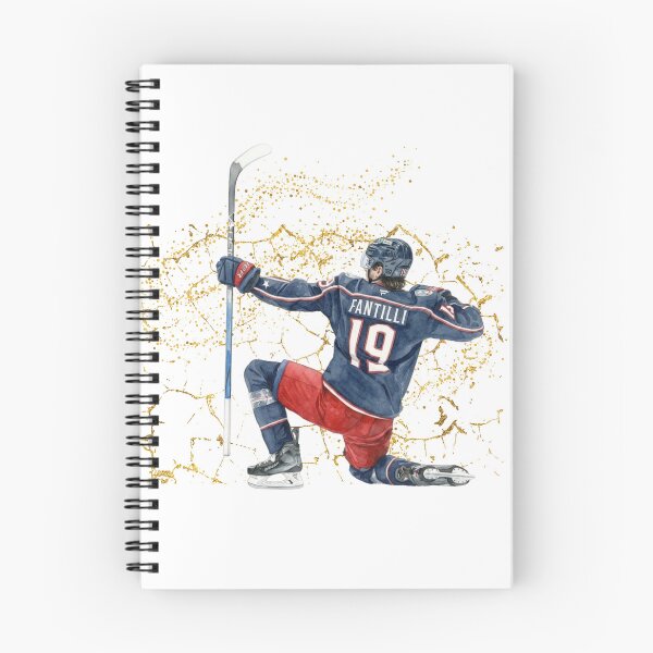 Item preview, Fantilli Columbus Blue Jackets Hockey Celebration Watercolor Gold Art designed and sold by Cucuzeus.