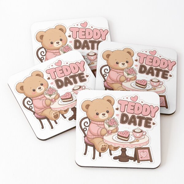 Item preview, Teddy Date Cute Kawaii Bear Sticker PNG | Pink Teddy Bear Couple Aesthetic | Cute Love Gift | Cozy Valentine Sticker designed and sold by Stylestickers55.