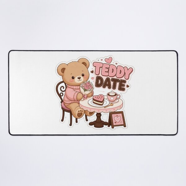 Item preview, Teddy Date Cute Kawaii Bear Sticker PNG | Pink Teddy Bear Couple Aesthetic | Cute Love Gift | Cozy Valentine Sticker designed and sold by Stylestickers55.