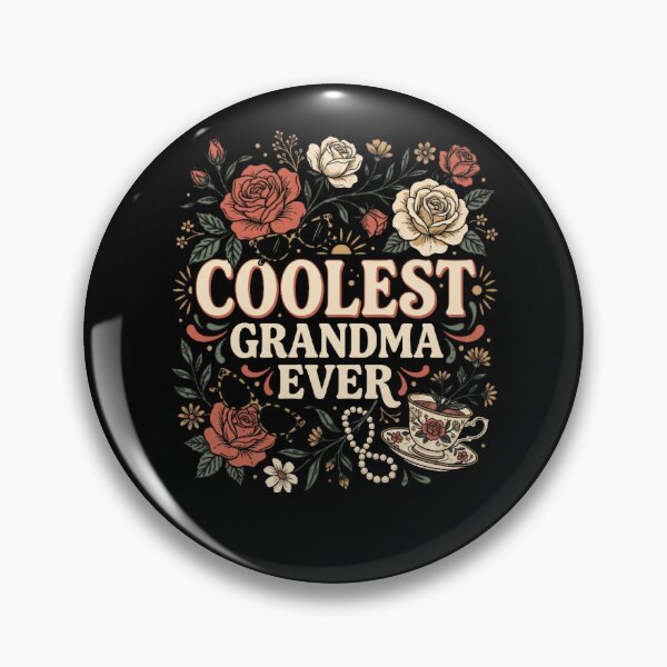 Item preview, Coolest Grandma Ever Shirt Floral Botanical Roses Teacup designed and sold by HolidayMoods.