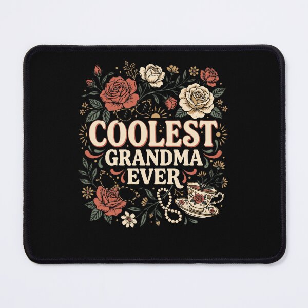 Item preview, Coolest Grandma Ever Shirt Floral Botanical Roses Teacup designed and sold by HolidayMoods.