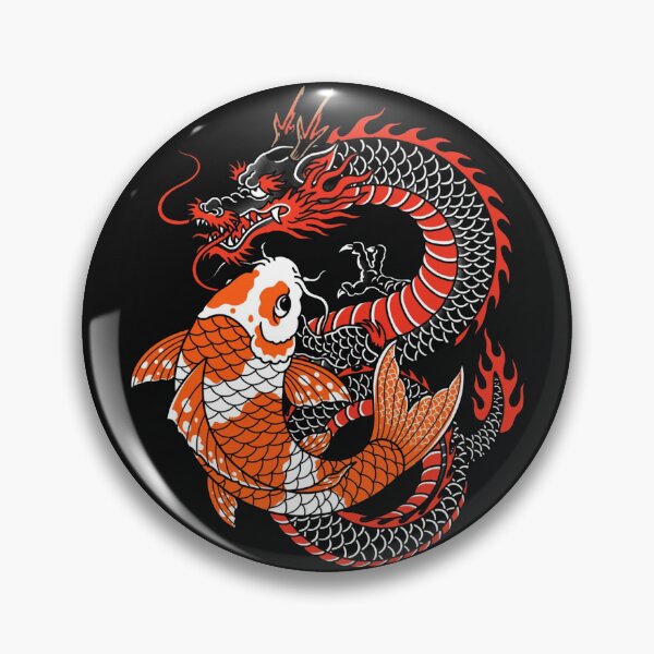 Item preview,  Koi Fish And Japanese Dragon - Irezumi Tattoo Art designed and sold by Surviving Monday Club.