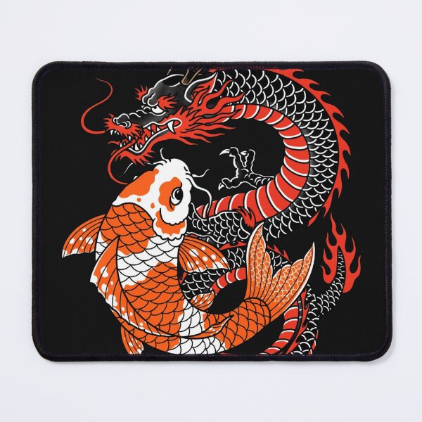 Item preview,  Koi Fish And Japanese Dragon - Irezumi Tattoo Art designed and sold by Surviving Monday Club.