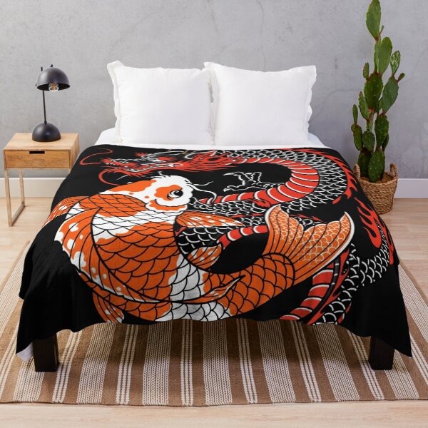 Item preview, Koi Fish And Japanese Dragon - Irezumi Tattoo Art designed and sold by Surviving Monday Club.