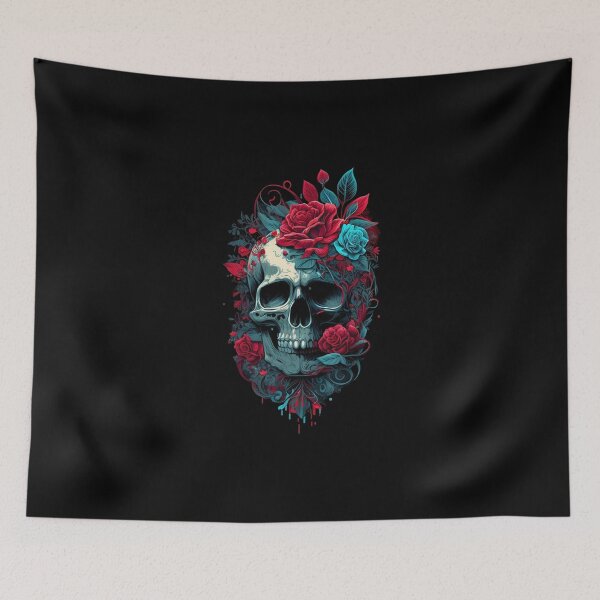 Item preview, Skull And Roses Darkl Art 3 designed and sold by GoGreenlove.