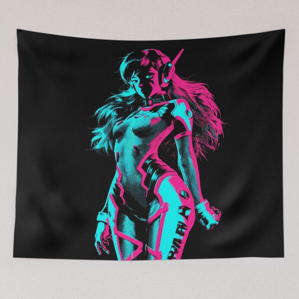 Item preview, Neon Pink Gamer Girl  designed and sold by AnimeArsenalPrints.