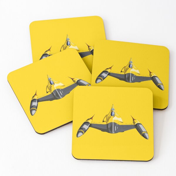 Item preview, Yellow Squadron – Minimal Starfighter Tribute | Inktober Sci-Fi Art designed and sold by WaveAcuarela.