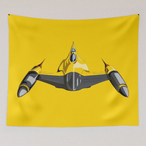 Item preview, Yellow Squadron – Minimal Starfighter Tribute | Inktober Sci-Fi Art designed and sold by WaveAcuarela.