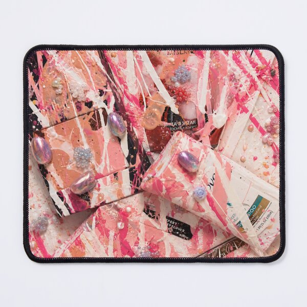 Item preview, Pink Cosmetic Glam Chaos Mixed Media Art designed and sold by THE SPLATTERED HAUS BY SAGE BANKS.