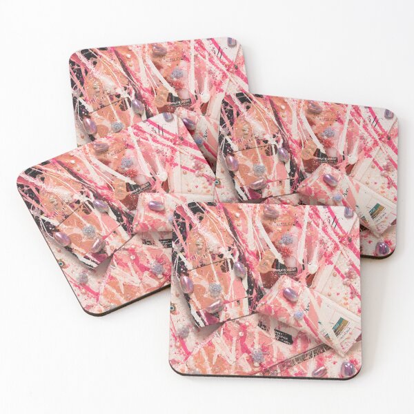 Item preview, Pink Cosmetic Glam Chaos Mixed Media Art designed and sold by THE SPLATTERED HAUS BY SAGE BANKS.