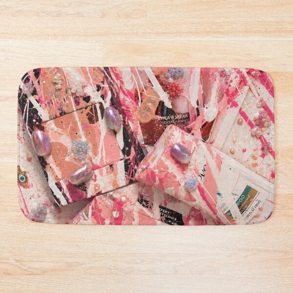 Item preview, Pink Cosmetic Glam Chaos Mixed Media Art designed and sold by THE SPLATTERED HAUS BY SAGE BANKS.
