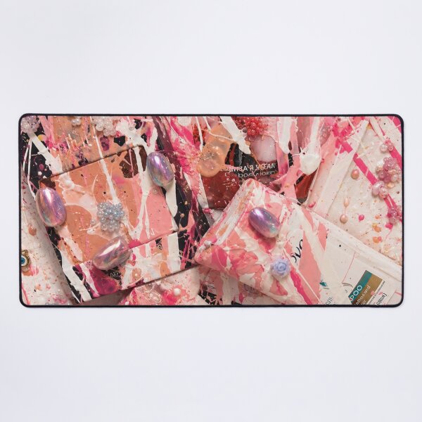 Item preview, Pink Cosmetic Glam Chaos Mixed Media Art designed and sold by THE SPLATTERED HAUS BY SAGE BANKS.