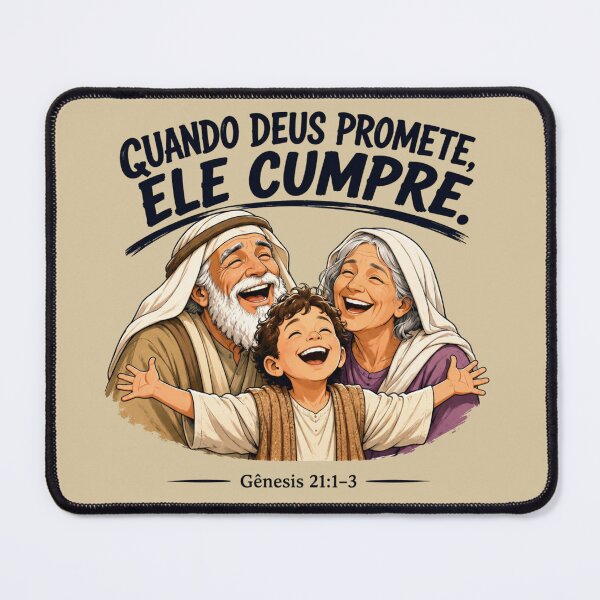 Item preview, When God Promises, He Delivers | Genesis 21:1-3 | Design Cristão Inspired by Abraão, Sara and Isaque designed and sold by ByJeffro.