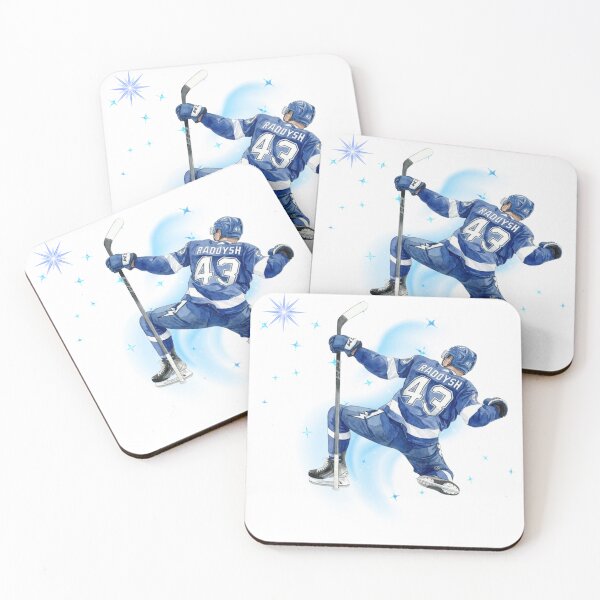 Item preview, Watercolor Hockey Player Celebration - Darren Raddysh #43 designed and sold by Cucuzeus.