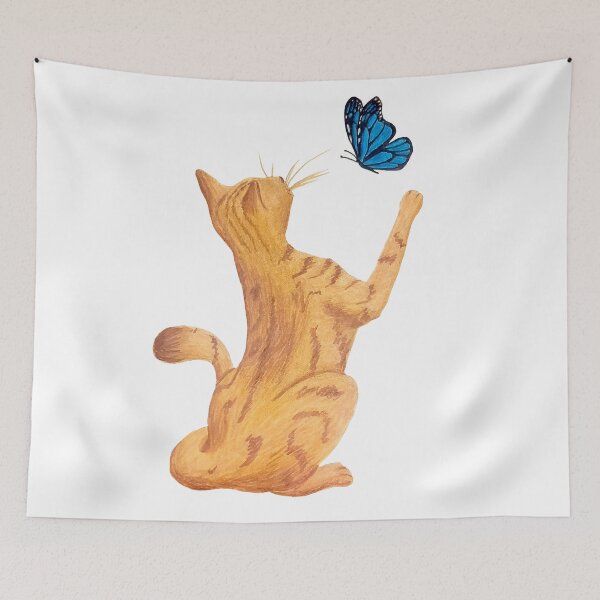 Item preview, Cat and Butterfly designed and sold by lavenderXblue.