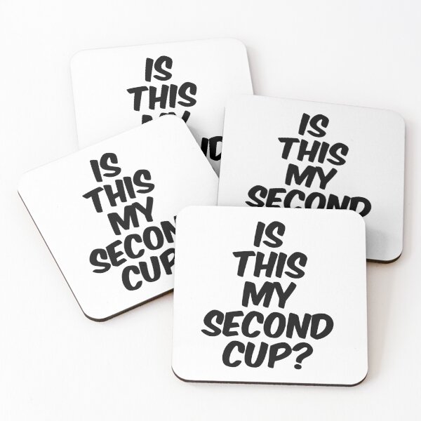 Item preview, Text Typography Is this my second cup? Forgetful Adult Humor designed and sold by TypeboldStudio.