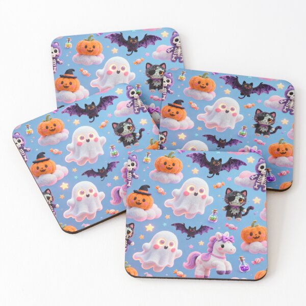 Item preview, Cute Pastel Halloween Plush Pattern designed and sold by LenNo9881.