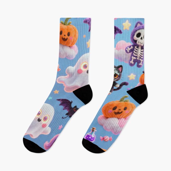 Item preview, Cute Pastel Halloween Plush Pattern designed and sold by LenNo9881.