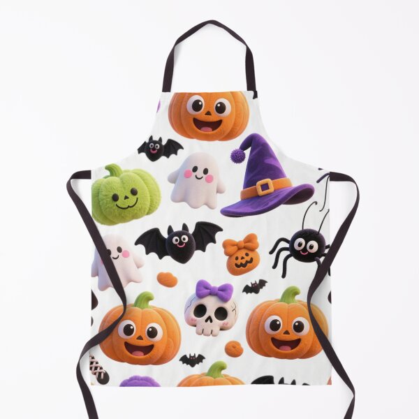 Item preview, Kawaii Halloween Pumpkin Ghost Pattern designed and sold by LenNo9881.