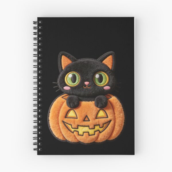 Item preview, Kawaii Halloween Cat Chenille Patch Style designed and sold by thelexiverse.