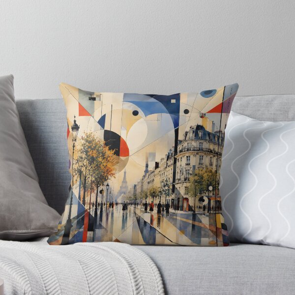Item preview, Paris Eiffel Tower Geometric Cityscape – Modern French Travel Wall Art designed and sold by GutyzDesignsES.