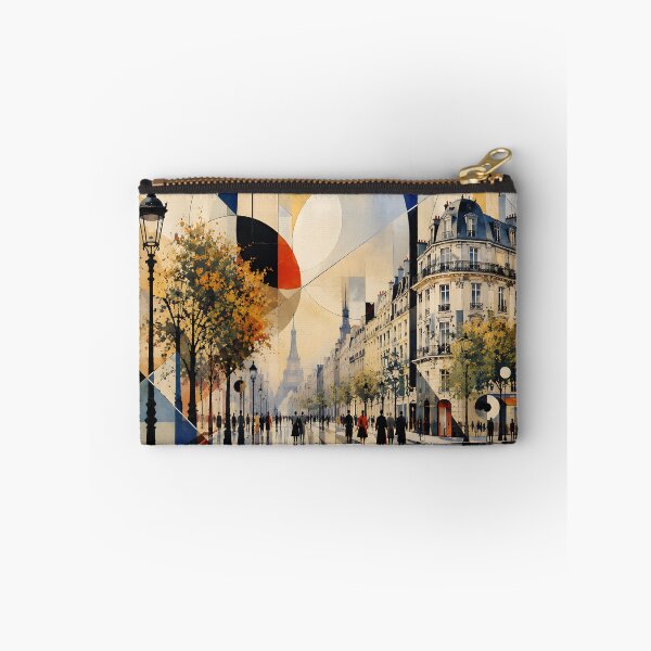 Item preview, Paris Eiffel Tower Geometric Cityscape – Modern French Travel Wall Art designed and sold by GutyzDesignsES.