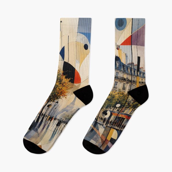 Item preview, Paris Eiffel Tower Geometric Cityscape – Modern French Travel Wall Art designed and sold by GutyzDesignsES.